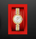 Buy Shop Tissot Flamingo Mother of Pearl White Dial Two Tone Steel Strap Watch For Women - T094.210.22.111.01 USA Online
