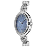 Tissot T Lady Flamingo Mother of Pearl Blue Dial Silver Steel Strap Watch For Women - T094.210.11.121.00