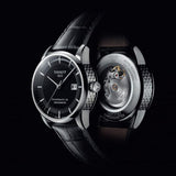 Buy Shop Tissot T Classic Luxury Powermatic 80 Black Dial Black Leather Strap Watch For Men - T086.408.16.051.00 USA Online