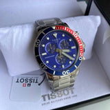 Tissot Seastar 1000 Chronograph Blue Dial Silver Steel Strap Watch For Men - T120.417.11.041.03