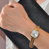 Buy Shop Tissot Flamingo Mother of Pearl White Dial Two Tone Steel Strap Watch For Women - T094.210.22.111.01 USA Online