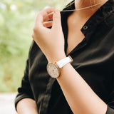 Buy Shop Fossil Jacqueline Quartz Mother of Pearl White Dial White Leather Strap Watch for Women - ES4579 USA Online