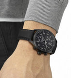Buy Shop Tissot Chrono XL Vintage Black Dial Black Leather Strap Watch For Men - T116.617.36.052.00 USA Online