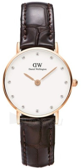 Buy Shop Daniel Wellington Classy York White Dial Brown Leather Strap Watch For Women - DW00100061 USA Online