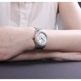 Buy Shop Guess Dazzler Diamonds Silver Dial Silver Steel Strap Watch for Women - W0335L1 USA Online