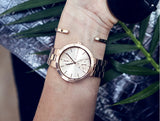 Buy Shop Michael Kors Garner Quartz Rose Gold Dial Rose Gold Steel Strap Watch For Women - MK6409 USA Online
