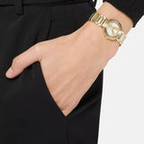 Buy Shop Versace Mini Virtus Quartz White Dial Gold Steel Strap Watch For Men - VET300221 USA Online
