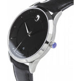 Buy Shop Movado 1881 Automatic Black Dial Black Leather Strap Watch for Men - 606873 USA Online