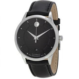 Buy Shop Movado 1881 Automatic Black Dial Black Leather Strap Watch for Men - 606873 USA Online