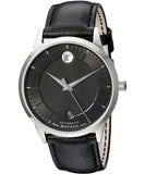Buy Shop Movado 1881 Automatic Black Dial Black Leather Strap Watch for Men - 606873 USA Online