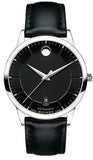 Buy Shop Movado 1881 Automatic Black Dial Black Leather Strap Watch for Men - 606873 USA Online