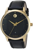 Buy Shop Movado 1881 Automatic Black Dial Black Leather Strap Watch For Men - 606875 USA Online