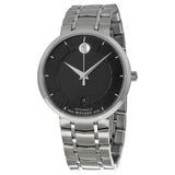 Buy Shop Movado 1881 Automatic Black Dial Silver Steel Strap Watch for Men - 606914 USA Online