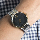 Buy Shop Movado 1881 Automatic Black Dial Two Tone Steel Strap Watch For Men - 0606916 USA Online