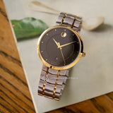 Buy Shop Movado 1881 Automatic Black Dial Two Tone Steel Strap Watch For Men - 0606916 USA Online