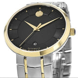 Buy Shop Movado 1881 Automatic Black Dial Two Tone Steel Strap Watch For Men - 0606916 USA Online