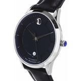 Buy Shop Movado 1881 Automatic Blue Dial Black Leather Strap Watch For Men - 606874 USA Online