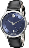 Buy Shop Movado 1881 Automatic Blue Dial Black Leather Strap Watch For Men - 606874 USA Online
