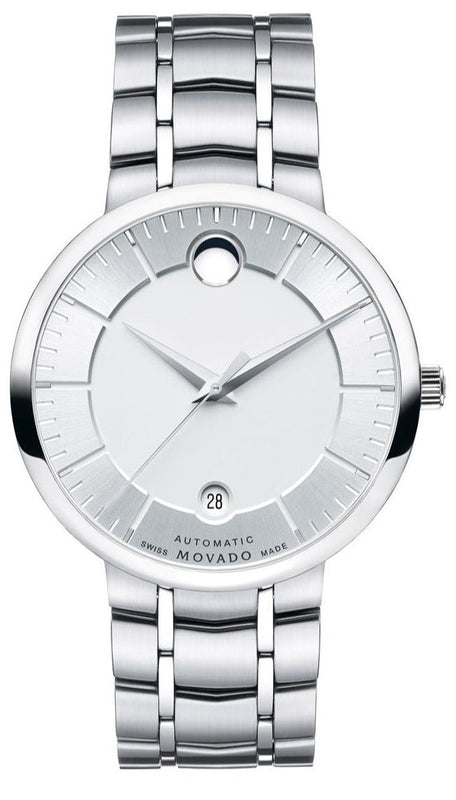 Buy Shop Movado 1881 Automatic Silver Dial Silver Steel Strap Watch for Men - 606915 USA Online