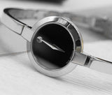 Buy Shop Movado Bela Black Dial Silver Steel Strap Watch For Women - 0606595 USA Online