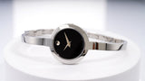 Buy Shop Movado Bela Black Dial Silver Steel Strap Watch For Women - 0606595 USA Online