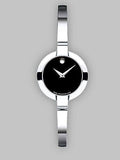 Buy Shop Movado Bela Black Dial Silver Steel Strap Watch For Women - 0606595 USA Online