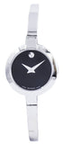 Buy Shop Movado Bela Black Dial Silver Steel Strap Watch For Women - 0606595 USA Online