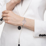 Buy Shop Movado Bela Museum Pink Dial Silver Steel Strap Watch For Women - 0606596 USA Online