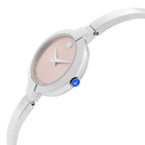 Buy Shop Movado Bela Museum Pink Dial Silver Steel Strap Watch For Women - 0606596 USA Online
