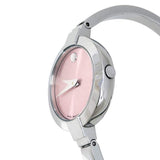Buy Shop Movado Bela Museum Pink Dial Silver Steel Strap Watch For Women - 0606596 USA Online