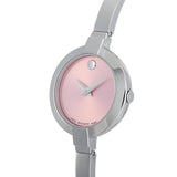 Buy Shop Movado Bela Museum Pink Dial Silver Steel Strap Watch For Women - 0606596 USA Online