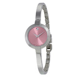 Buy Shop Movado Bela Museum Pink Dial Silver Steel Strap Watch For Women - 0606596 USA Online