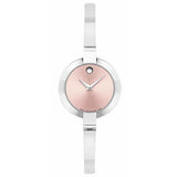 Buy Shop Movado Bela Museum Pink Dial Silver Steel Strap Watch For Women - 0606596 USA Online