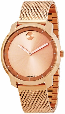 Buy Shop Movado Bold Rose Gold Dial Rose Gold Mesh Bracelet Watch For Women - 3600243 USA Online