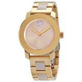 Buy Shop Movado Bold Beige Dial Two Tone Steel Strap Watch For Women - 3600640 USA Online
