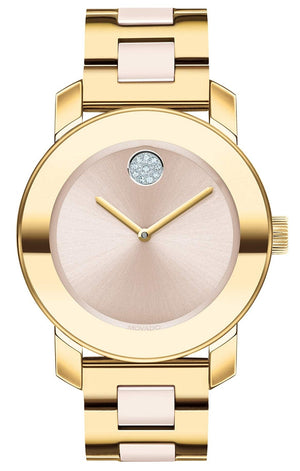 Buy Shop Movado Bold Beige Dial Two Tone Steel Strap Watch For Women - 3600640 USA Online