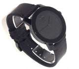 Buy Shop Movado Bold Black Dial Black Leather Strap Watch For Men - 3600306 USA Online