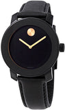 Buy Shop Movado Bold Black Dial Black Leather Strap Watch for Women - 3600527 USA Online