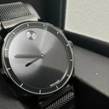 Buy Shop Movado Bold Black Dial Black Mesh Bracelet Watch For Men - 3600261 USA Online