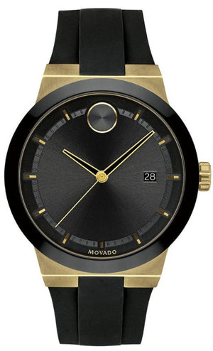 Buy Shop Movado Bold Black Dial Black Rubber Strap Watch for Men - 3600623 USA Online