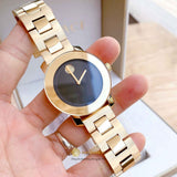 Buy Shop Movado Bold Black Dial Gold Steel Strap Unisex Watch - 3600397 USA Online