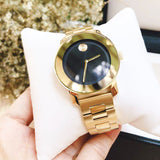 Buy Shop Movado Bold Black Dial Gold Steel Strap Unisex Watch - 3600397 USA Online