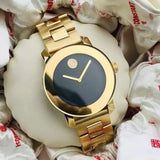 Buy Shop Movado Bold Black Dial Gold Steel Strap Unisex Watch - 3600397 USA Online