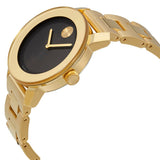 Buy Shop Movado Bold Black Dial Gold Steel Strap Unisex Watch - 3600397 USA Online