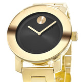 Buy Shop Movado Bold Black Dial Gold Steel Strap Unisex Watch - 3600397 USA Online