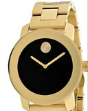 Buy Shop Movado Bold Black Dial Gold Steel Strap Unisex Watch - 3600397 USA Online
