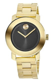 Buy Shop Movado Bold Black Dial Gold Steel Strap Unisex Watch - 3600397 USA Online