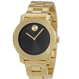 Buy Shop Movado Bold Black Dial Gold Steel Strap Unisex Watch - 3600397 USA Online
