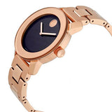 Buy Shop Movado Bold Black Dial Rose Gold Steel Strap Watch for Women - 3600463 USA Online