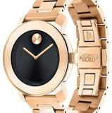 Buy Shop Movado Bold Black Dial Rose Gold Steel Strap Watch for Women - 3600463 USA Online